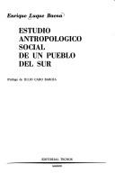 Cover for Estudio antropológico social de un pueblo del sur.