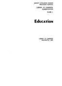 Cover for Classification. Class L. Education