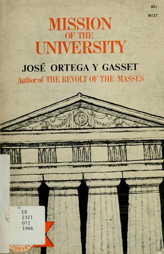 Cover for Mission of the University