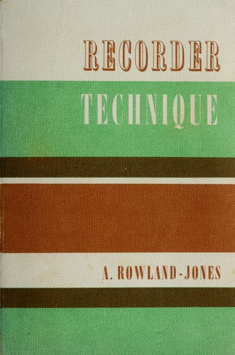 Cover for Recorder technique.