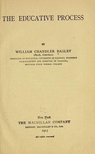 Cover for The educative process