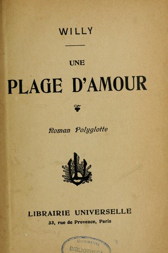 Cover for Une plage d'amour