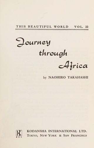 Cover for Journey through Africa.