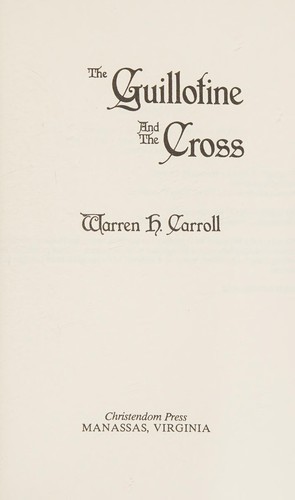 Cover for The guillotine and the Cross