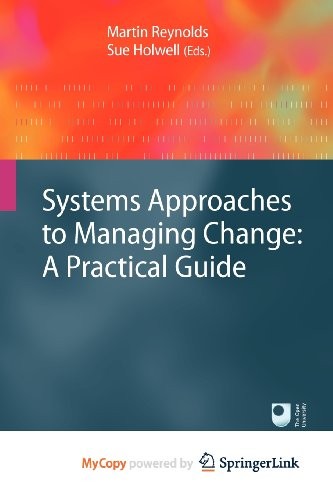 Cover for Systems Approaches to Managing Change