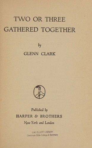 Cover for Two or three gathered together