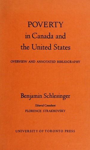 Cover for Poverty in Canada and the United States
