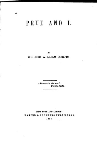 Cover for Prue and I