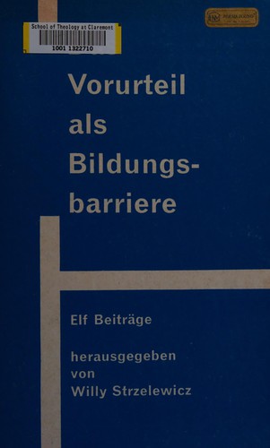 Cover for Das Vorutell als Bildungsbarriere