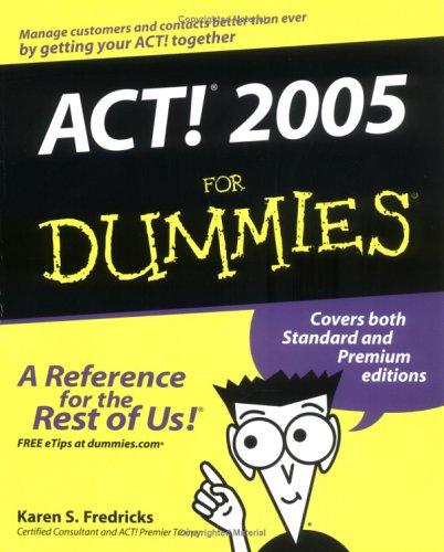 Cover for ACT! 2005 For Dummies
