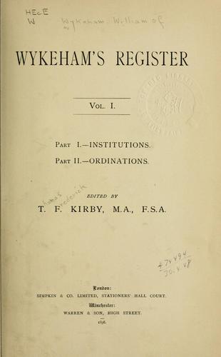 Cover for Register ...