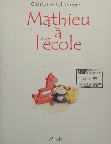 Cover for Mathieu  ̉l'čole .
