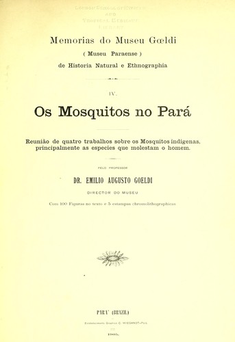 Cover for Os mosquitos no Pará.