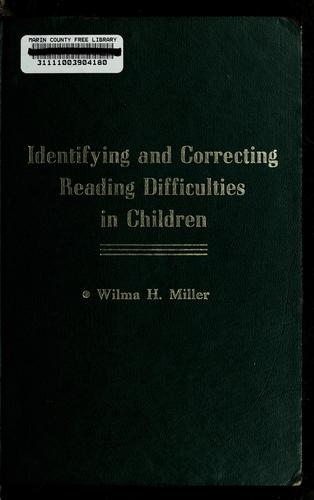 Cover for Identifying and correcting reading difficulties in children