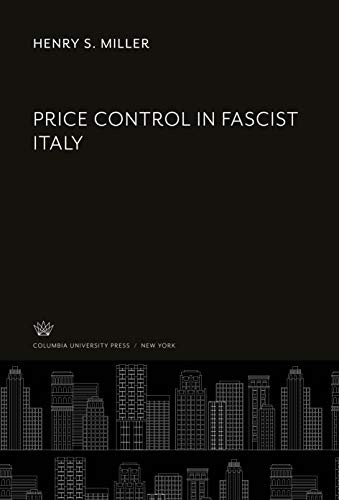 Cover for Price Control in Fascist Italy