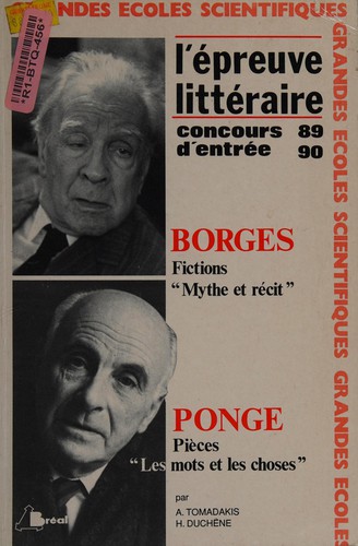 Cover for Ponge, Borges