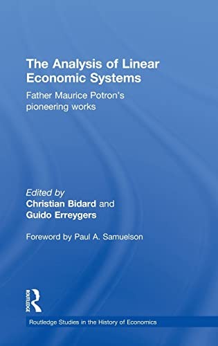 Cover for The analysis of linear economic systems