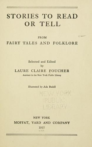Cover for Stories to read or tell from fairy tales and folklore