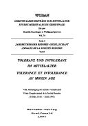 Cover for Toleranz und Intoleranz im Mittelalter