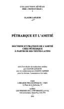 Cover for Pétrarque et l'amitié