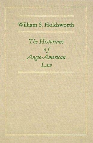 Cover for The historians of Anglo-American law