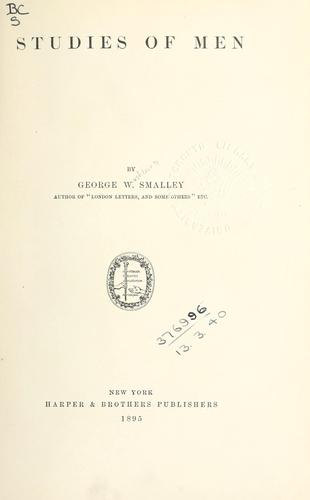 Cover for Studies of man