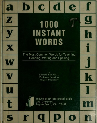 Cover for 1,000 Instant Words Most Common Words for Teaching Reading