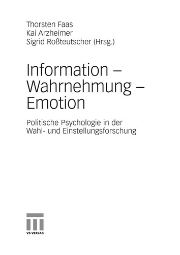 Cover for Information, Wahrnehmung, Emotion