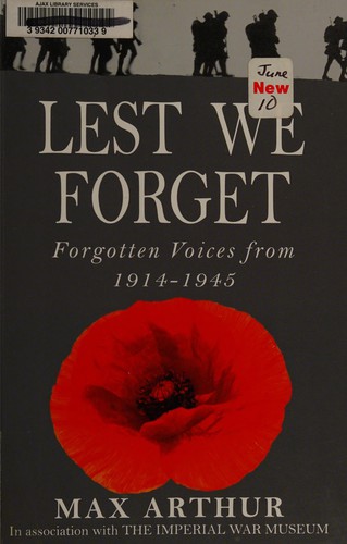 Cover for Lest we forget