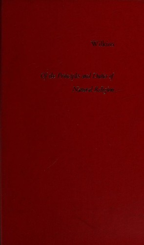 Cover for Of the principles and duties of natural religion