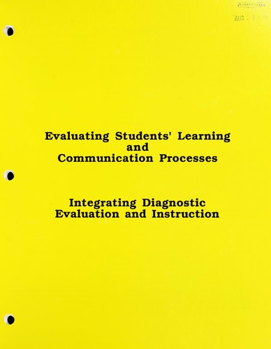 Cover for Evaluating students' learning and communication processes