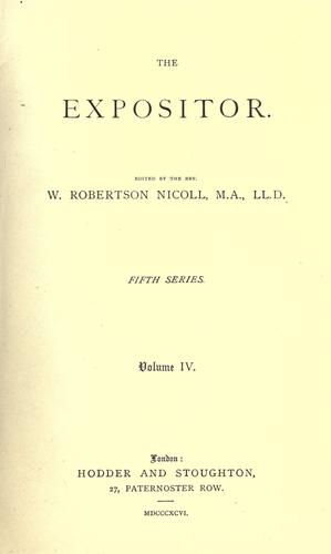 Cover for The expositor