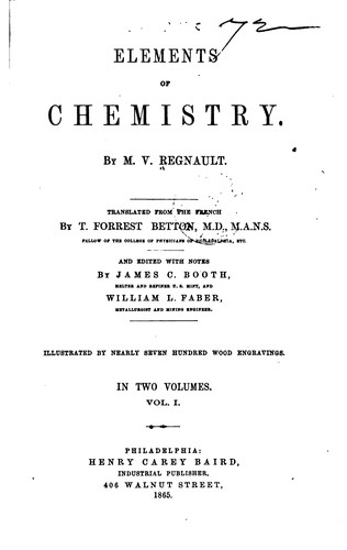 Cover for Elements of Chemistry