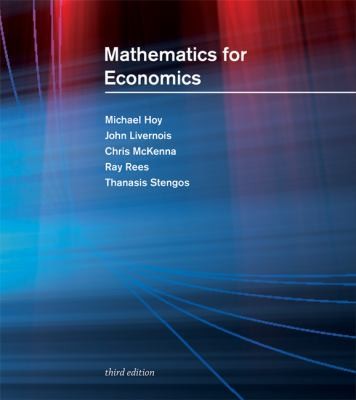 Cover for Mathematics for Economics 3rd Edition