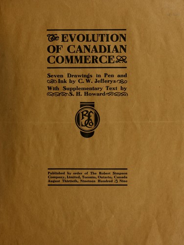 Cover for The evolution of Canadian commerce