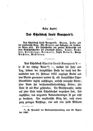 Cover for Aus dem Schuldbuch Louis Bonaparte's