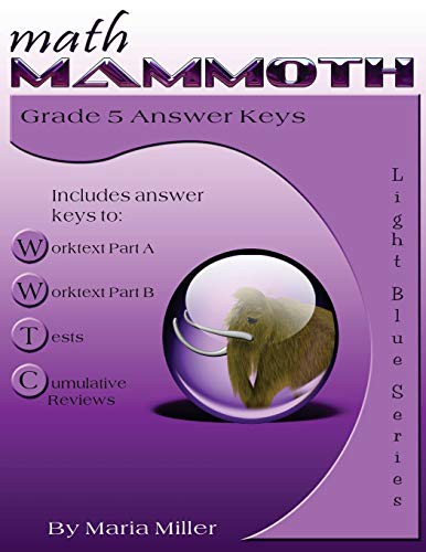 Cover for Math Mammoth Grade 5 Answer Keys