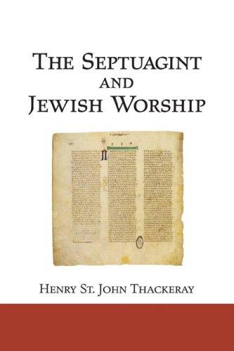Cover for The Septuagint and Jewish Worship