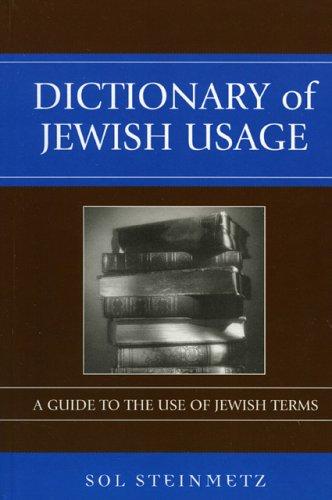 Cover for Dictionary of Jewish Usage