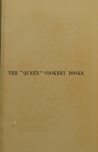 Cover for The "Queen" cookery books