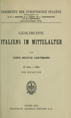 Cover for Geschichte italiens im Mittelalter.