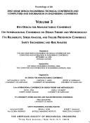 Cover for Proceedings of Design Engineering Technical Conferences and Computers and Information in Engineering Conference 8th Design for Manufacturing Conference; ... Reliability, Stress Analysis and