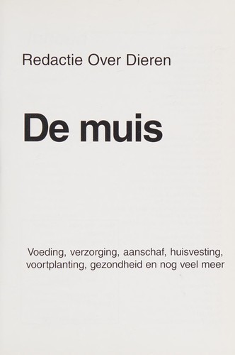 Cover for De muis