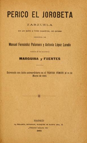 Cover for Perico el jorobeta