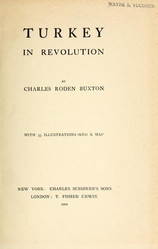 Cover for Turkey in revolution.