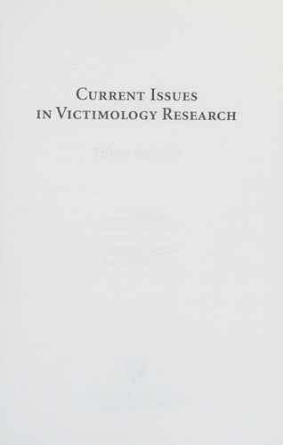 Cover for Current Issues in Victimology Research