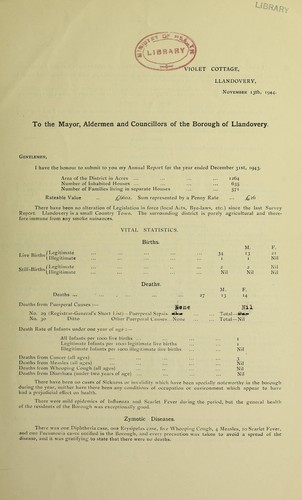 Cover for [Report 1943]