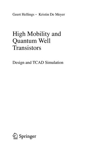 Cover for High Mobility and Quantum Well Transistors