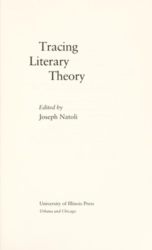 Cover for Tracing literary theory