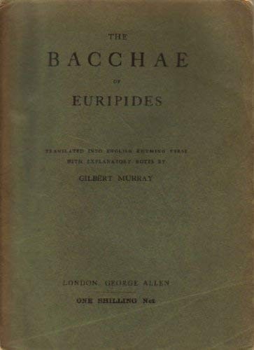 Cover for Bacchae